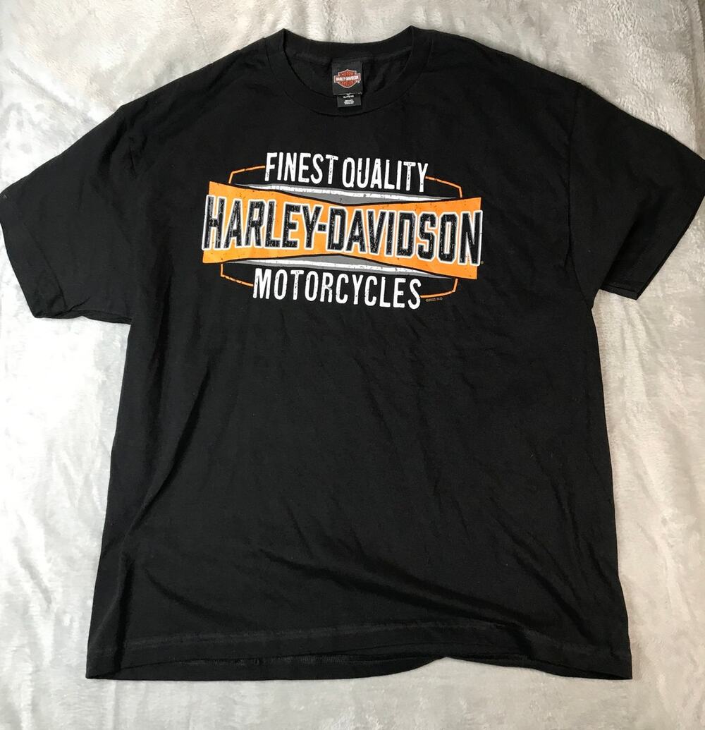 Harley-Davidson T Shirt Mens XL Black Finest Quality Motorcycle Graphic NWOT